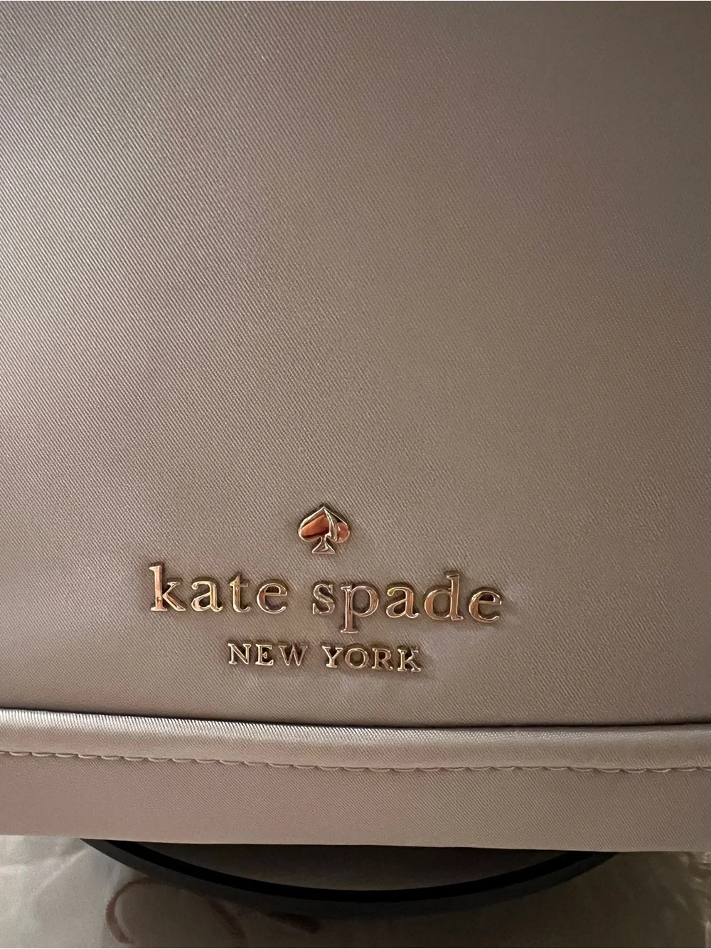 Kate Spade New York Chelsea Large Duffle Crossbody Bag Platinum Grey Nylon NWT